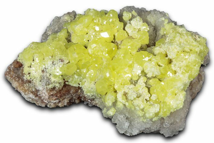 Striking Yellow Native Sulfur Crystals - Mexico #348457